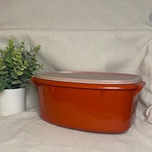 Tupperware Vintage Ham/Roast Keeper, Paprika